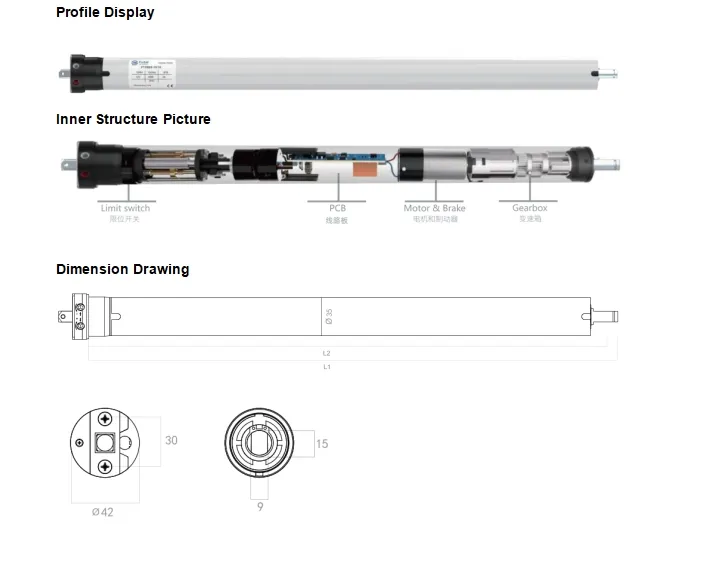 Low Energy Consumption Green Building Sustainable DC Tubular Motor