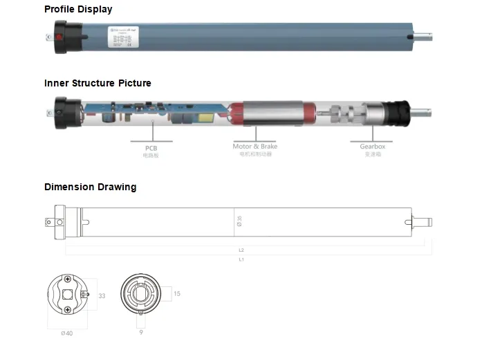 Wide Torque Range Smart Home Applications Premium Quality AC Tubular Motor